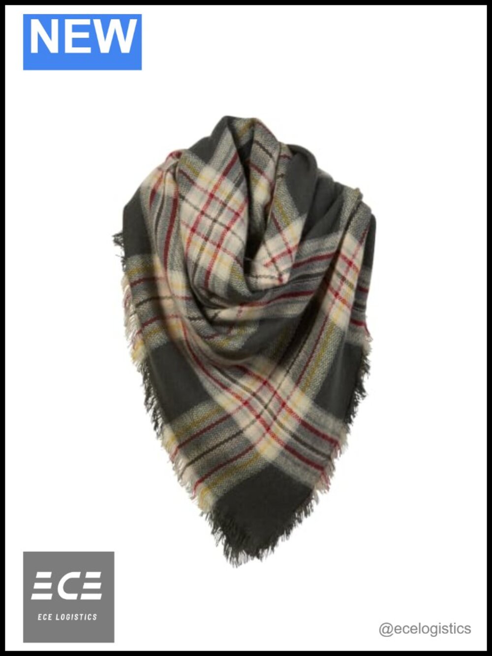 Oversized 100% Acrylic Blanket Scarf 55x55 Shawl Wrap Cold Weather